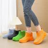 Short Tube Fashion Waterproof Shoes Women's Rubber Shoes Kitchen Work Rain Boots Anti Slip Overshoes Outwear Shoes