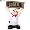 Bearded Chefs Creative Figures Statue Desk Decoration Professional Chef Character Resin Sculpture Ornaments Modern Home Decor