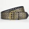 New Men's and Women's Same Willow Hollow Air Eye Punk Style Belt Personalized Trend Waist Belt