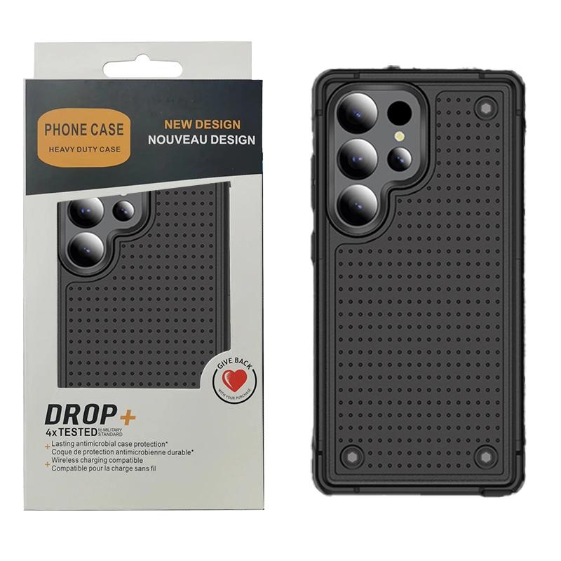 Heavy Duty Rugged Armor Heat Dissipation Hole Phone Case for Samsung S26 Ultra S25 S24 S23 Plus Shockproof Protect Hard Cover