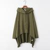 2023 Autumn/Winter European & American Solid Color Long Hooded Sweatshirt