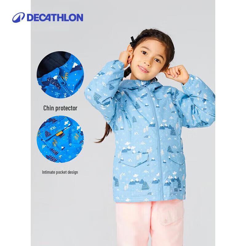 Decathlon Kids' Reversible Outdoor Windproof Warm Jacket