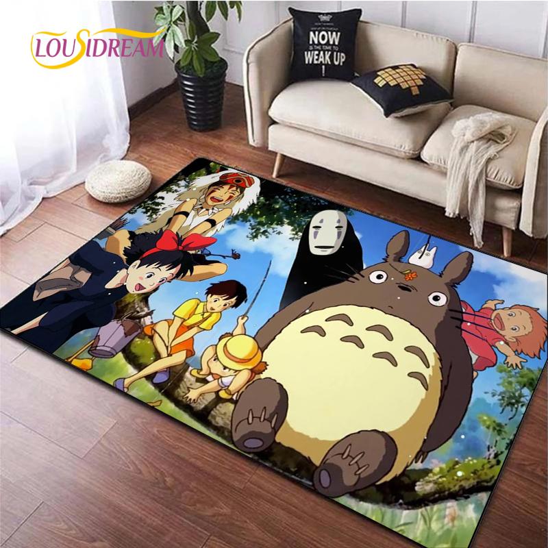 Cute Cartoon Anime Carpet for Living Room Bedroom Rug Kitchen Kids Unslip Floor Mat Birthday Gift Photography Props Tintines Rug