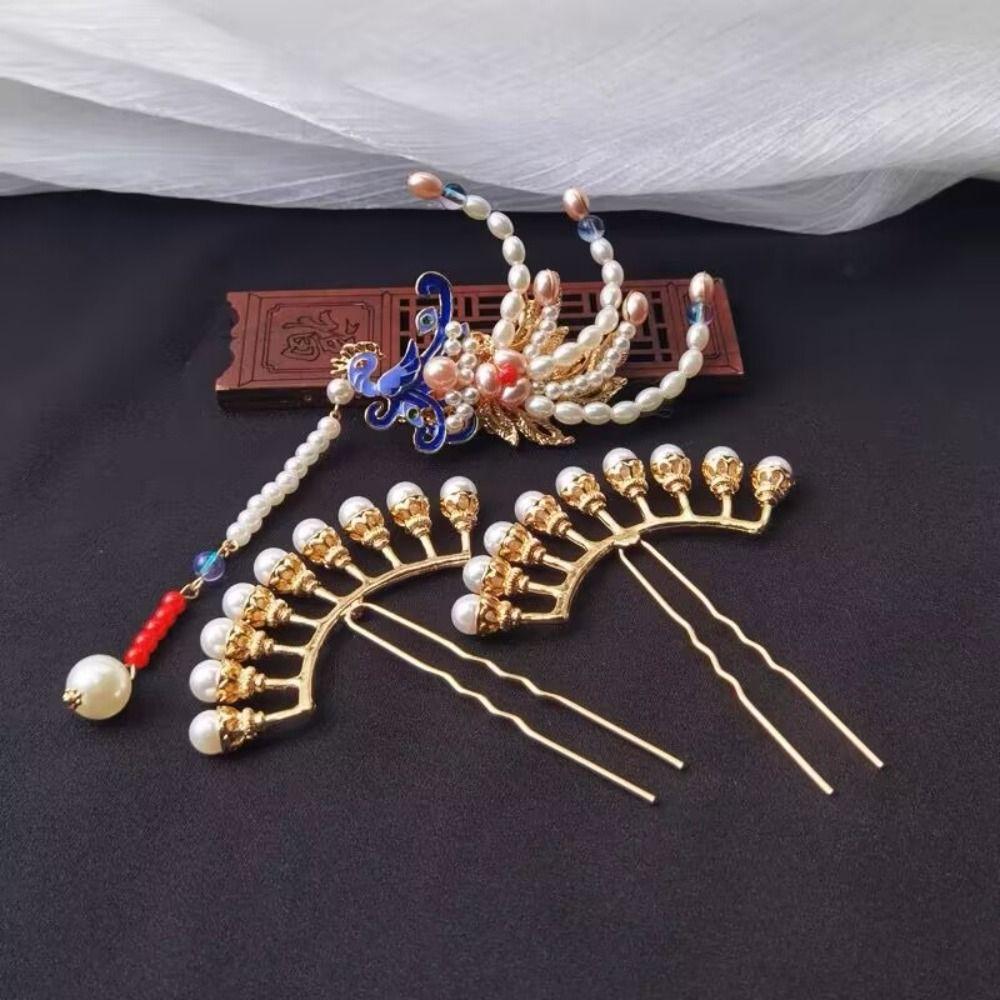 Phoenix Hanfu Hair Stick Tassel Hanfu Headwear Exquisite Chinese Style Hairpin  Women