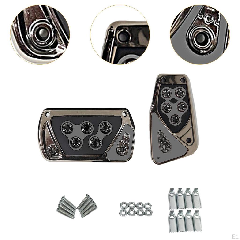 Car Foot Pedal Pads Set Brake Accelerator Covers Anti Slip Garage Replacements Nonslip for