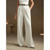 Women's Tailored White Palazzo Trousers For Office And Formal Occasions