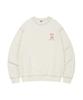 WACKY WILLY Kiki Color Block Stitch Sweatshirt Cream