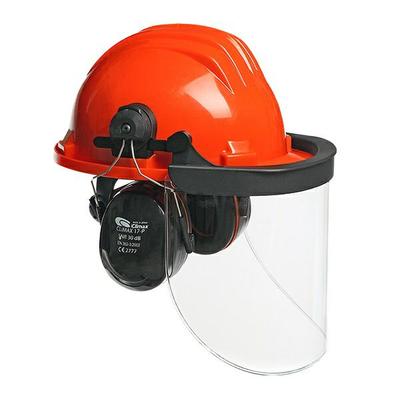 Climax Safety Helmet With Face Shield and Ear Defenders 437-I