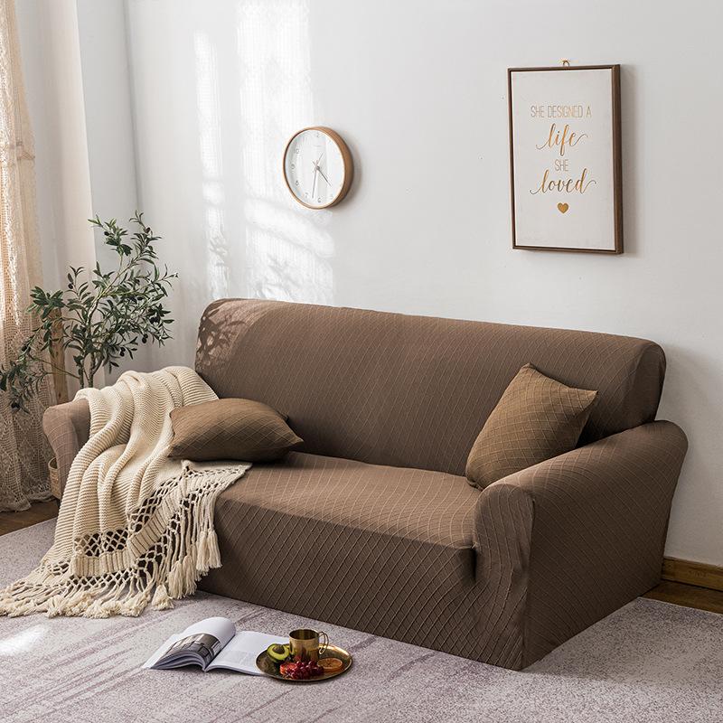 Dicker Jacquard-Sofabezug für Wohnzimmer, elastischer wasserdichter Sofabezug, L-förmiger Ecksofabezug, 1, 2, 3, 4 Sitzer