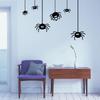 PVC Halloween Witch 5 Spiders Wall Sticker Decal Home Decor