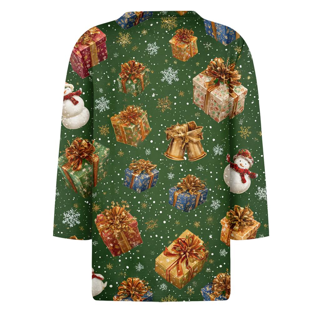 3/4 Sleeve Shirts For Women Print Graphic Tees Blouses Casual Plus Size Basic Tops Pullover