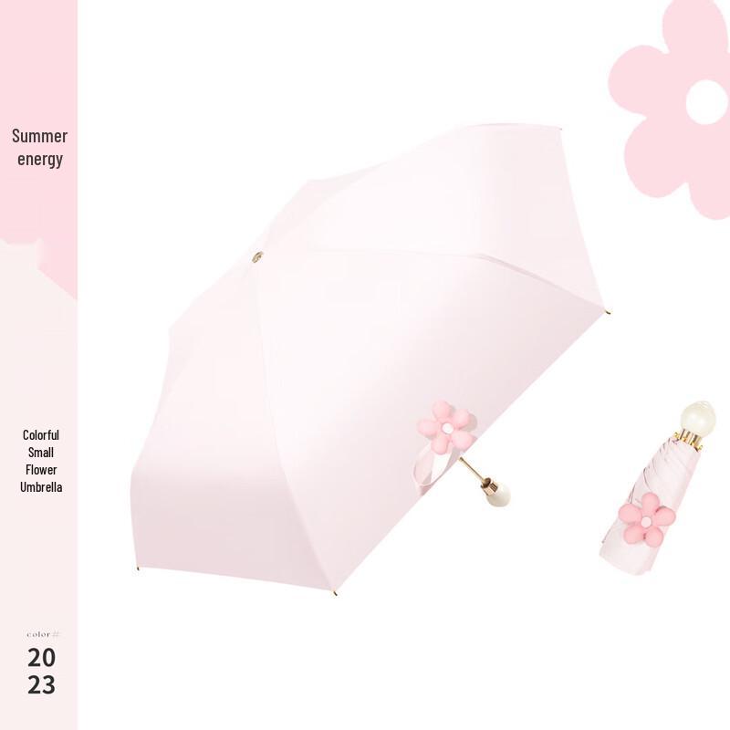 Nanjiao Flower Bud 5-Fold Portable Sun & Rain Umbrella