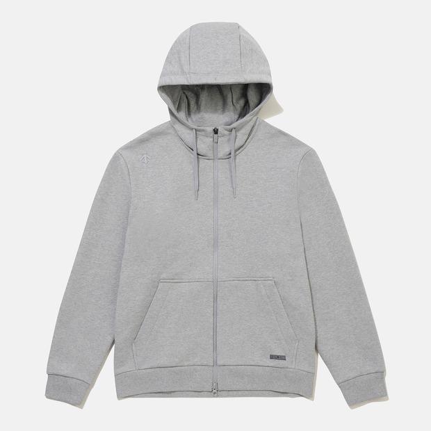 Descente Sports Terry Oversized Hooded Zip-Up Jacket Melange Gray Sr123Uft11 (A Type)