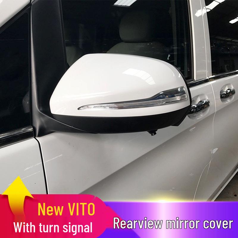 

Крышка зеркала заднего вида из углеродного волокна для VITO V260 и V-класса Silver rearview mirror cover with signal light