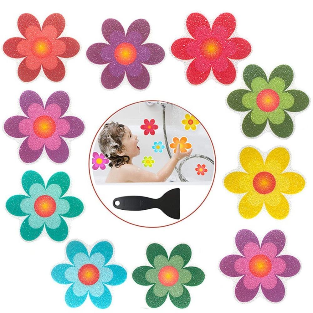 PEVA Bath Tub Slip Stickers Flower Cartoon Non-slip Sticker Waterproof and Non-slip Paster  Pool