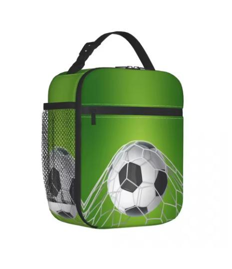 Basketball Cartoon Pattern Student Meal Bag Outdoor Camping Crisper Fruit Storage Bag Portable Meal Bag
