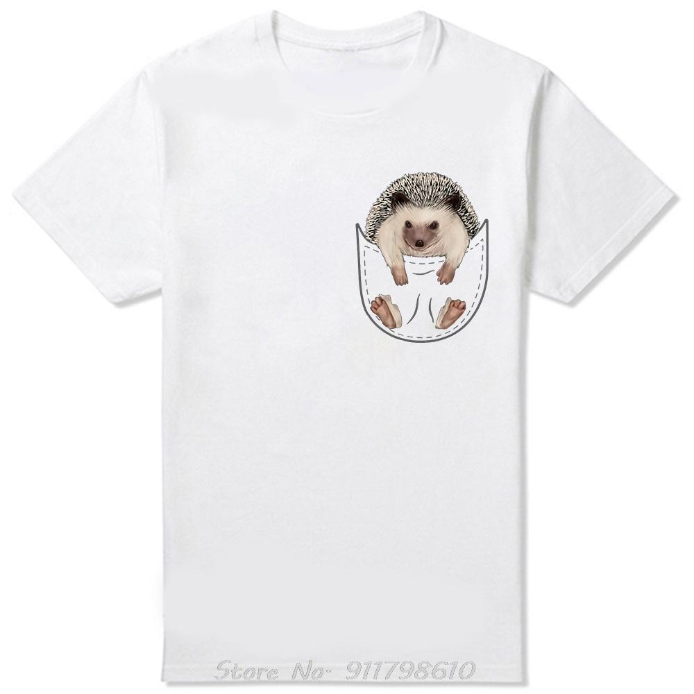 Men's Clothing Hedgehogs Pocket Animal Hedgehog Classic Oversized T-shirt Summer Cotton Tshirt Birthday Gifts Fitness T Shirt