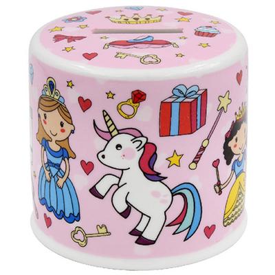 [A2244] - Mealheiro de porcelana rosa 'Conto de Fadas' - 10x10x10 cm