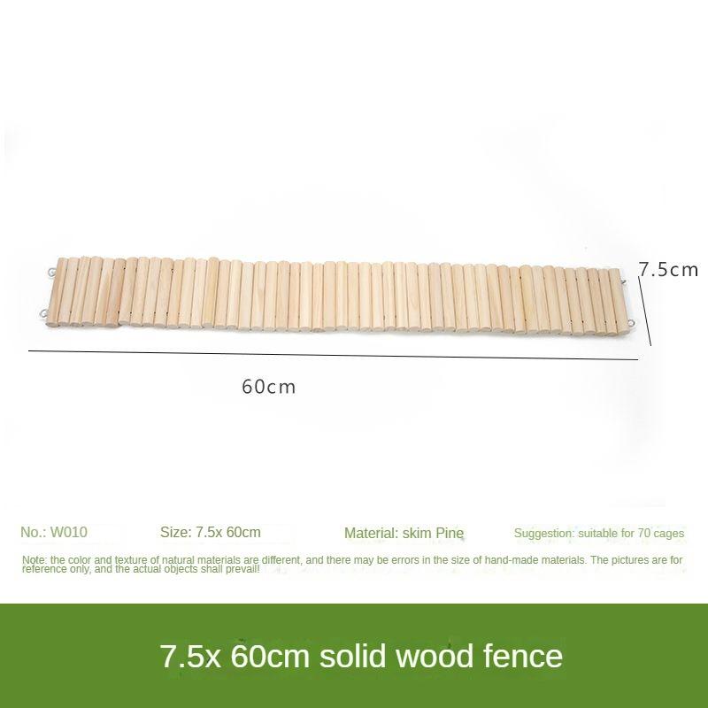 Solid Wood Hamster Furnishings Djungarian Hamster Toy Decoration Squirrel Climbing Stairs Fence Landscape Partition Rope Ladder