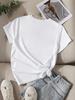 Women's Loose Colorful ECG Print Short Sleeve T-Shirt (European and American Style)