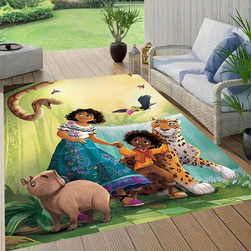 1pc Encanto Pattern Area Rug Soft Flannel Floor Mat for Living Room,Office,Bedroom and Carpet,Sofa Coffee Table Floor Mat