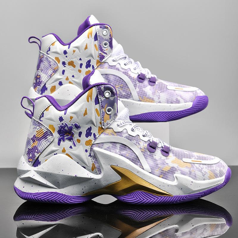 One 2025 children's shoes new high-top basketball shoes male students youth basketball shoes combat boots sports shoes