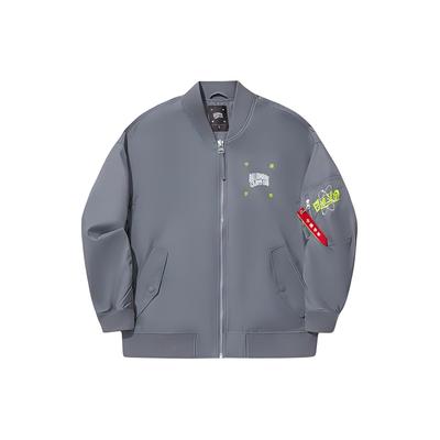 Li Ning X Billionaire Boys Club Kollaboration Daily Prosperity Serie Drachenjahr Muster Buchstabenlogo Bedruckte Full-Zip Jacke Herrenjacke AFDU589-2