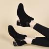 Round Head Short Boots Women's 2025 Autumn and Winter New Korean Version Round Head Black Cotton Boots Two Kinds of Height Small Ankle Boots Women