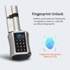 Bluetooth Smart Sylinderlås Biometrisk Elektronisk Digital Tastatur Nøkkelløs Med Kode Fingeravtrykk RFID-kort Dørlås