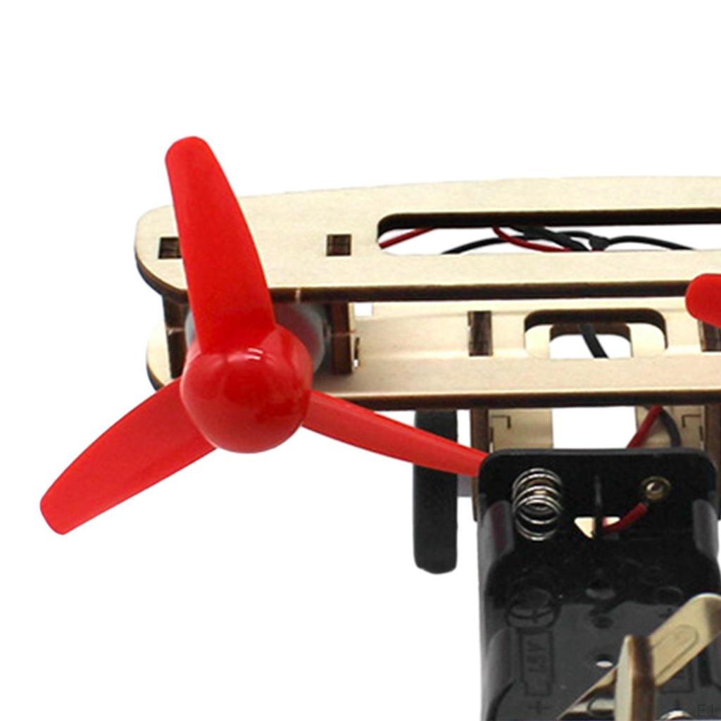 Double Engine Wind Powered Aircraft, Physical Scientific Experiment Set, Fun Assembling Education