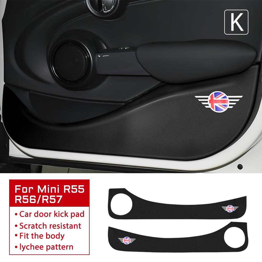 מדבקת הגנה במרקם עור סיבי פחמן מגן דלת לרכב עבור BMW מיני קופר S F54 F55 F56 F60 R56 R60