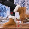 New Fleece and Thickened Snow Boots, One-foot Shoes, Thick-soled Ankle Boots, Warm Large-sized Woolen Cotton Shoes