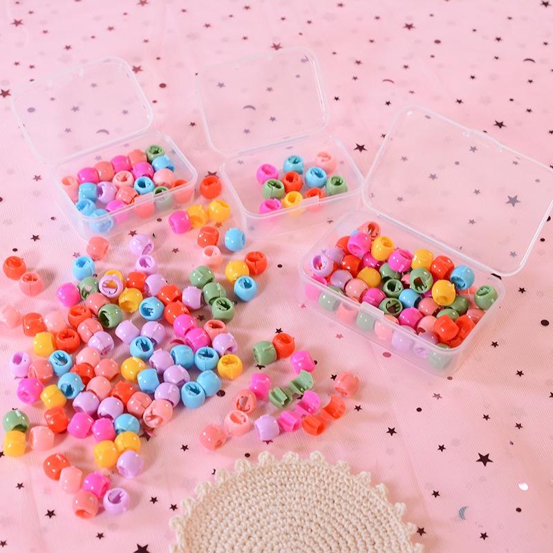 100PCS Mini Hair Claw Clips for Women Girls Cute Candy Colors Plastic Hairpins Hair Braids Maker Beads Headwear Hair Accessories