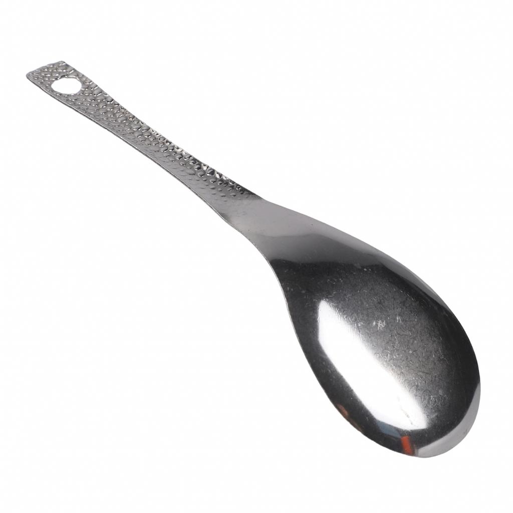 Hammered Finish Stainless Steel Soup Spoon 5.9in Silver Dishwasher Safe