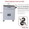 Movable Three-Layer Hand Cart: Multi-functional Auto Repair & Household Tool Box with Cabinet Door
