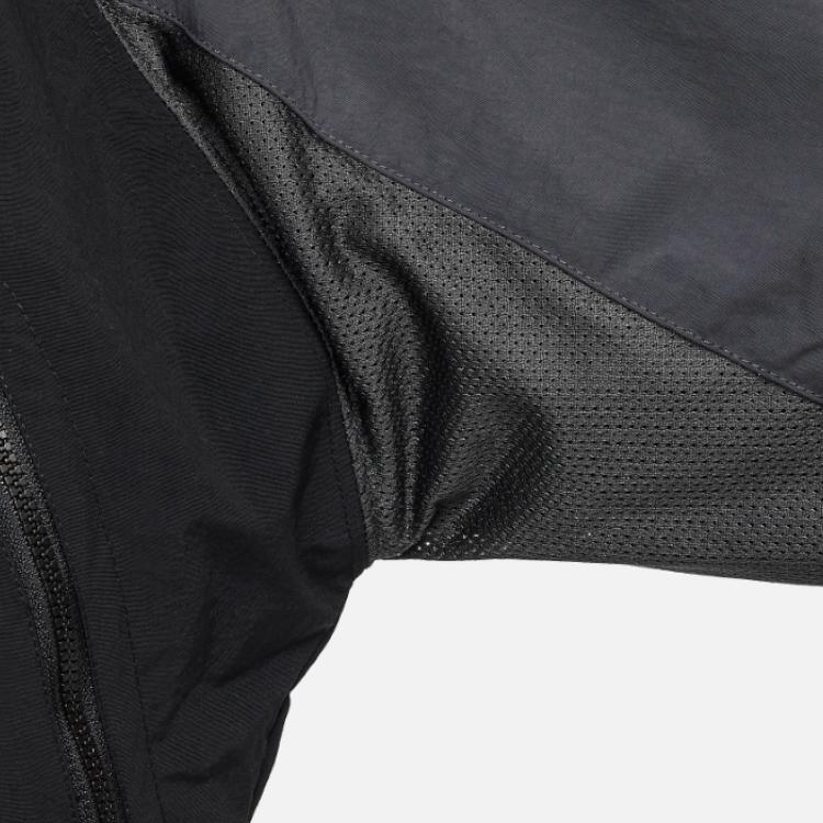 Nike Jacket Kids Color Block Logo Letter Print Stand Collar Zipper Kids Jackets Black FN9134-010