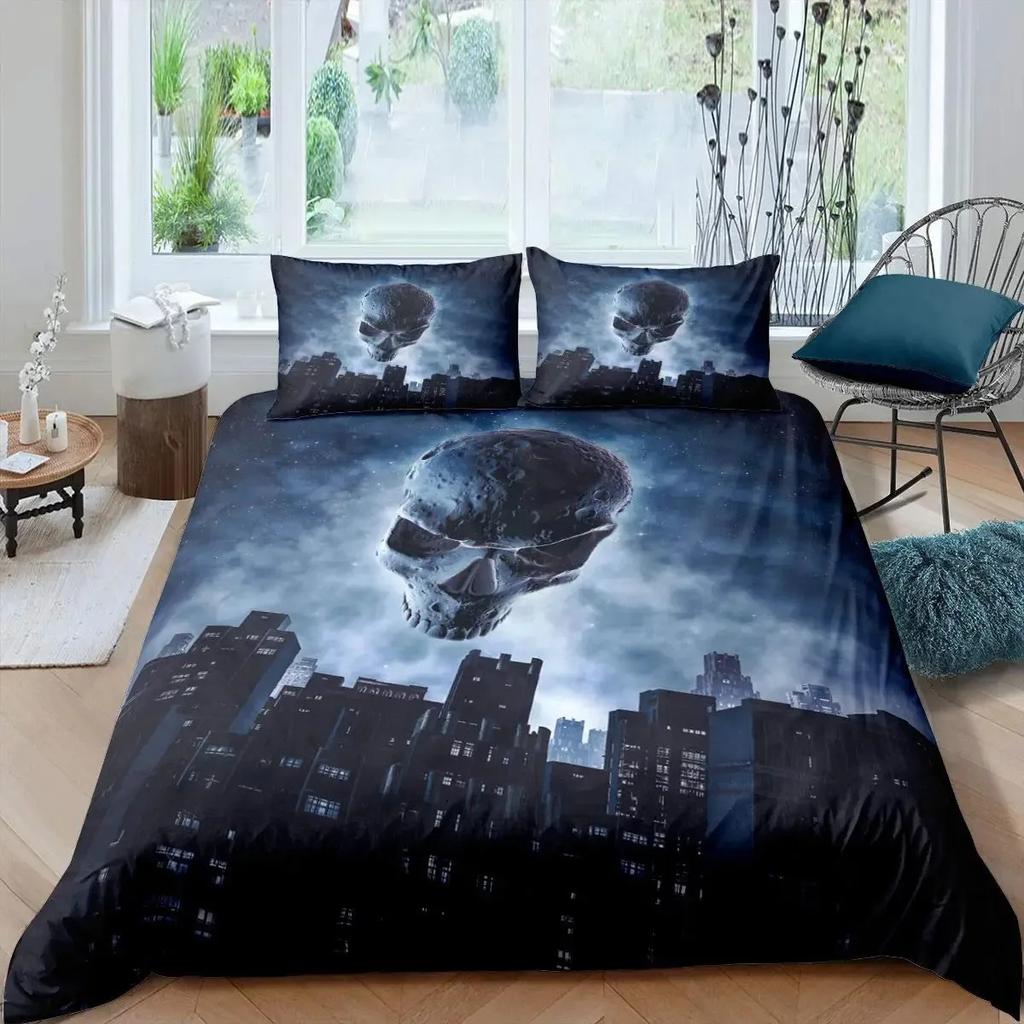 Halloween Tree Horror Theme Gothic Spooky Bedding Set Boys Girls Twin Queen Size Duvet Cover Pillowcase Bed Kids Adult