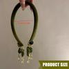 Elegant Gemstones Green Tassels Headbands Elegant Design Comfortable Headwear Great for Fashionable Women Daily Wear