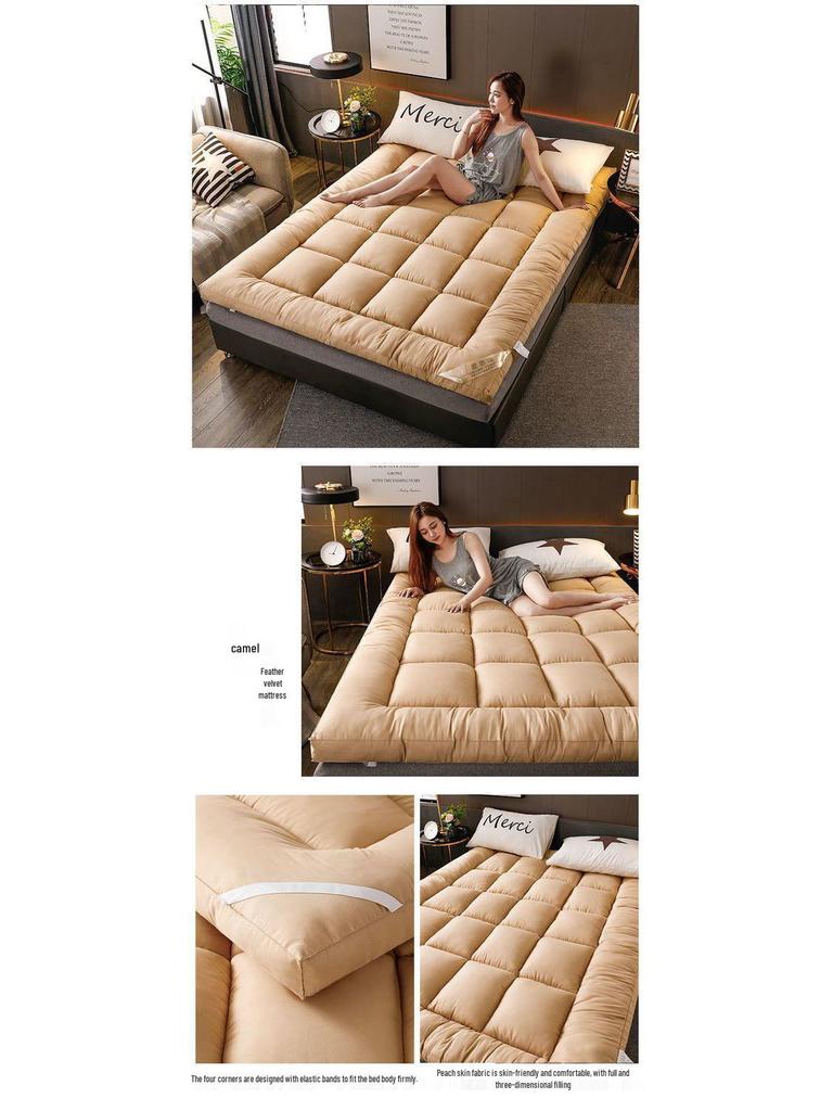 Thickened Soft Mattress Pad - Quilted Tatami Protector for Home, Foldable, 1.5-1.8 Meters
