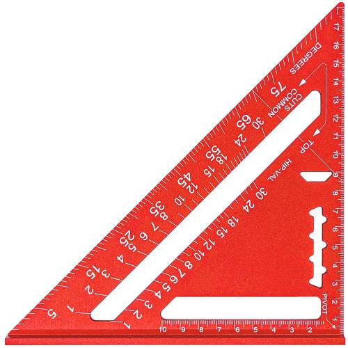 ITOCCA Circular Saw Guide, Triangle Ruler, Square, Lightweight Aluminum, 18cm [Double-Sided Circular Saw Guide] Full Square with Double-Sided Graduati