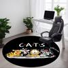 1pc Cartoon Cats Friends Office Round Area Rug, Under Office Chairs Bedroom Living Room Home Decor  A1022254