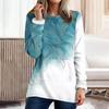Women's Fashionable Printed Round Neck Long Sleeved Plush Warm Pullover Top