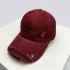 Korean Retro Rivet Star Embroidered Letters Baseball Hats Sunshade Personal New Men Women Versatile Fashion Peaked Caps Broken