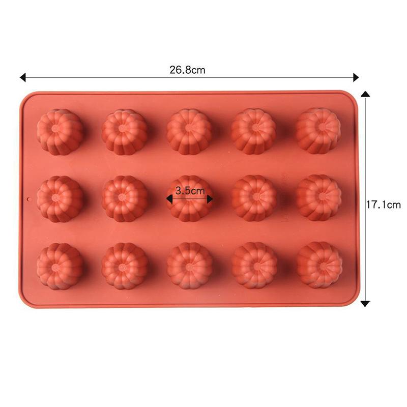 

12/15 отверстий силиконовая форма для маффинов, капкейков, противень для выпечки, форма для каннеле, форма для пудинга, сделай сам, кухонные аксессуары для выпечки 15 Holes