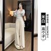 Women's Autumn and Winter Thick Lamb Wool Pants with Loose Drape and Wide Leg Pants Made of Wool