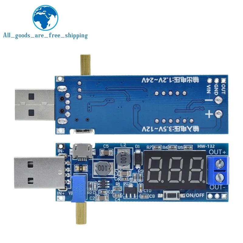 USB Type-C 5V To 1.2V-24V Boost/Buck Converter Module DC-DC Step Up/Down Adjustable Power Supply DIY Project