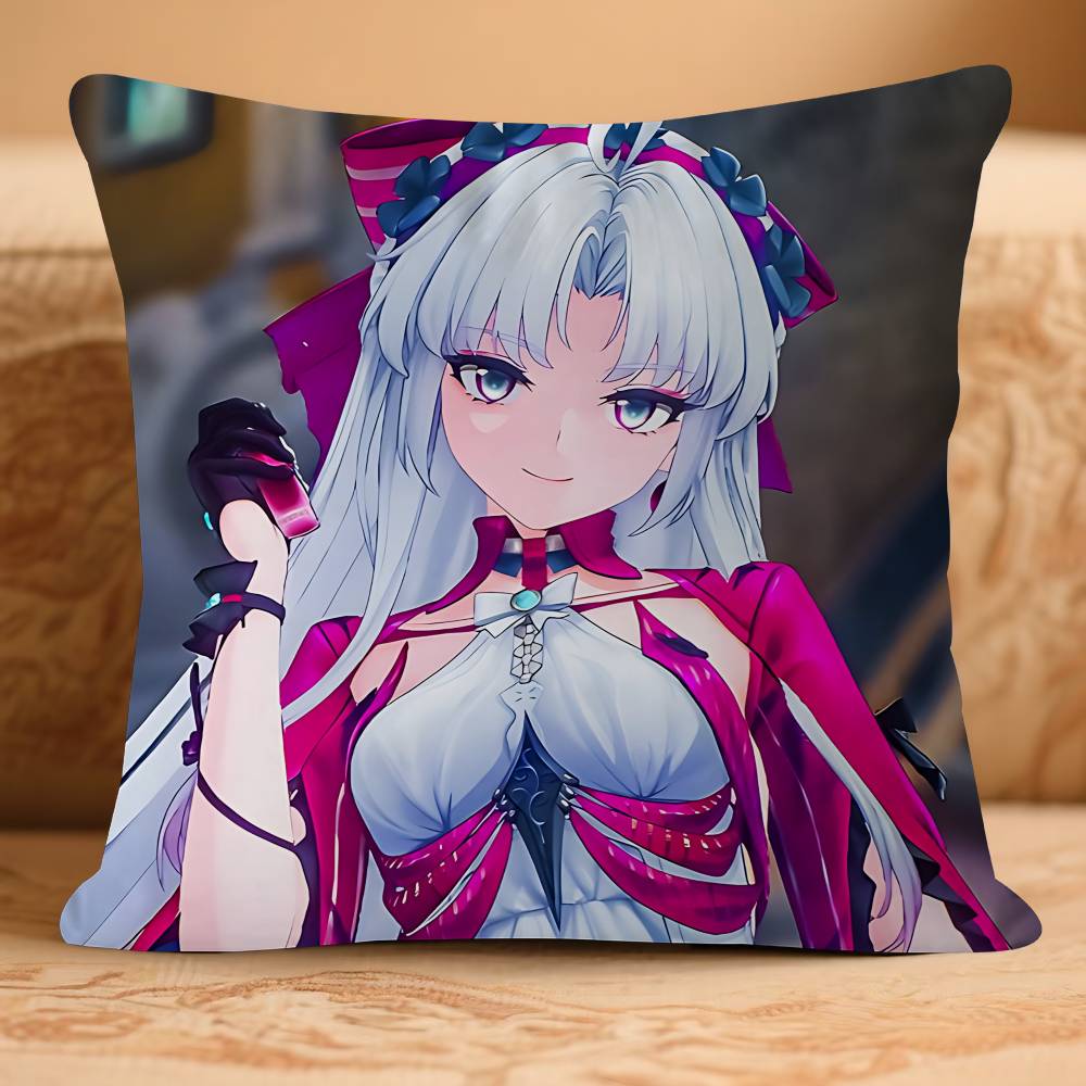 

W-Wuthering Waves New Game Pillow Case Removable Washable Cushion Cover – All-Season Soft Linen 16x16Inch