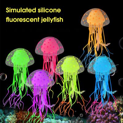 Artificial Jellyfish Sucker Safety Clear And Translucent Realistic Shape Luminous Decorative Glowing Environmental Protection