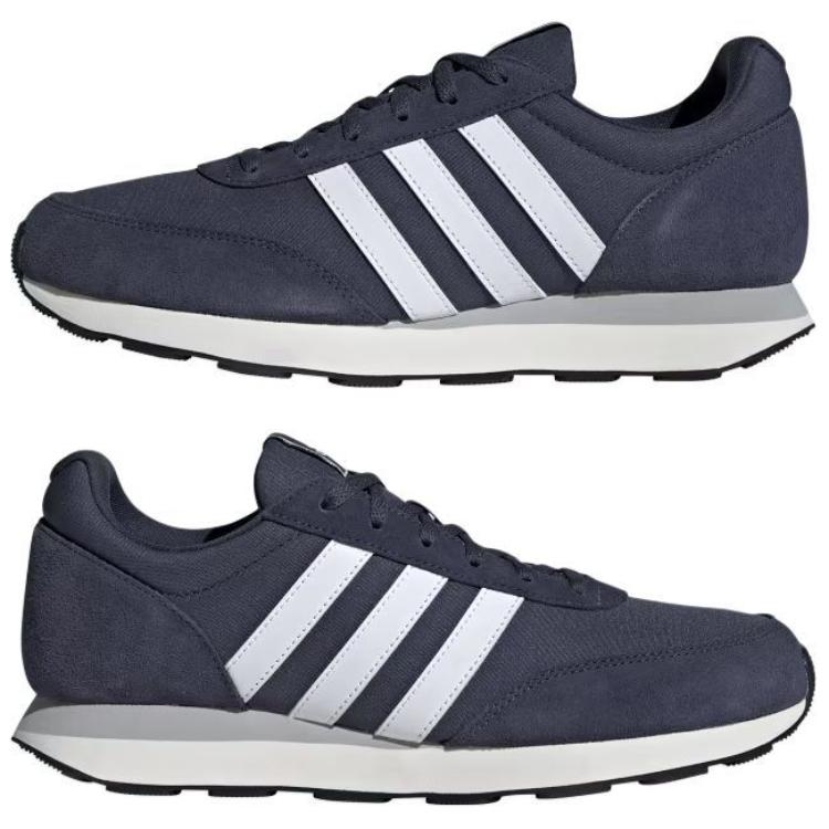 Adidas Neo Run 60S 3.0 Comfortable Versatile Non-Slip Durable Low-Top Short Distance Running Shoes Men Sneakers Blue White Black IE3825