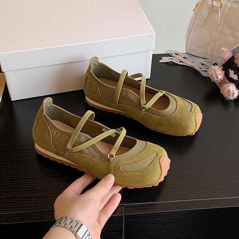 Mary Jane Versatile Single Shoes Women's 2026 Spring and Summer New Shallow Elastic Band Soft Sole Ballet Casual Sneakers